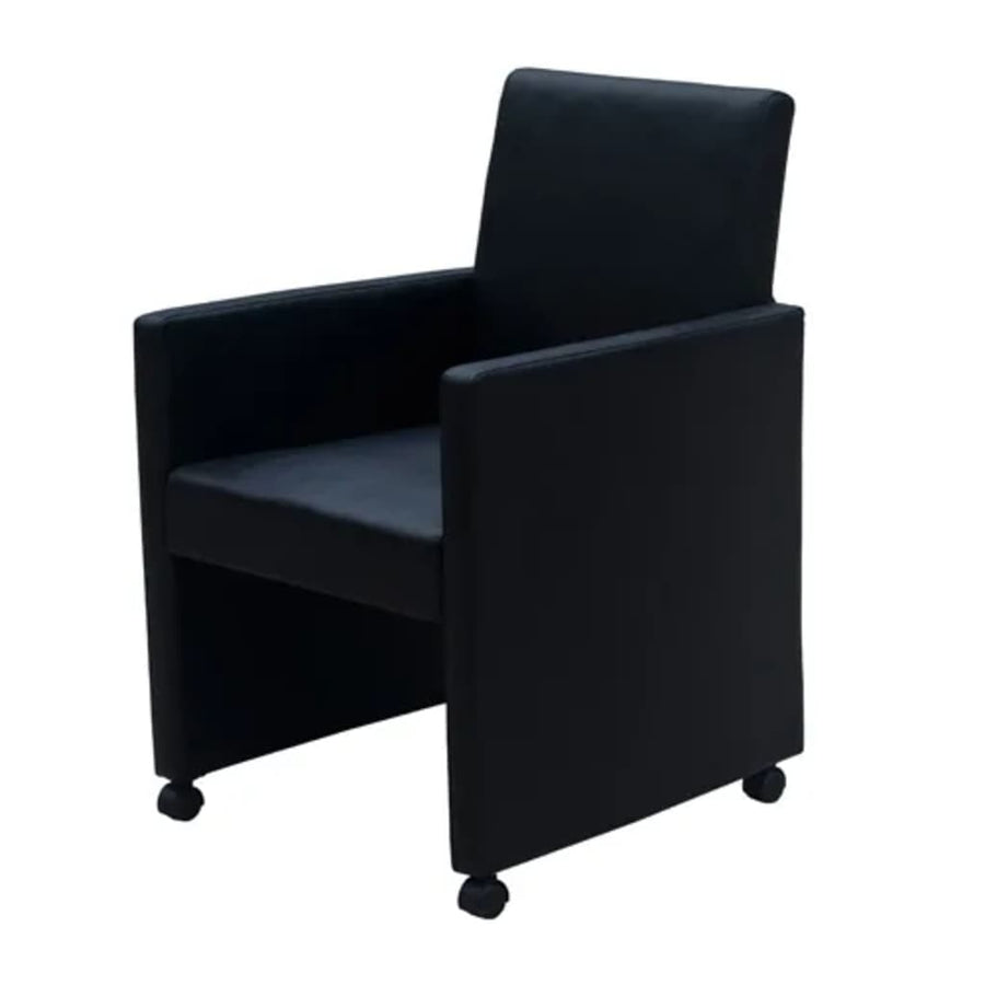 Eetkamerstoelen Kunstleer 2 Zwart