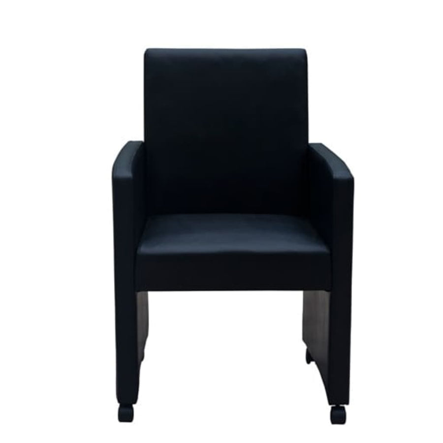 Eetkamerstoelen Kunstleer 2 Zwart