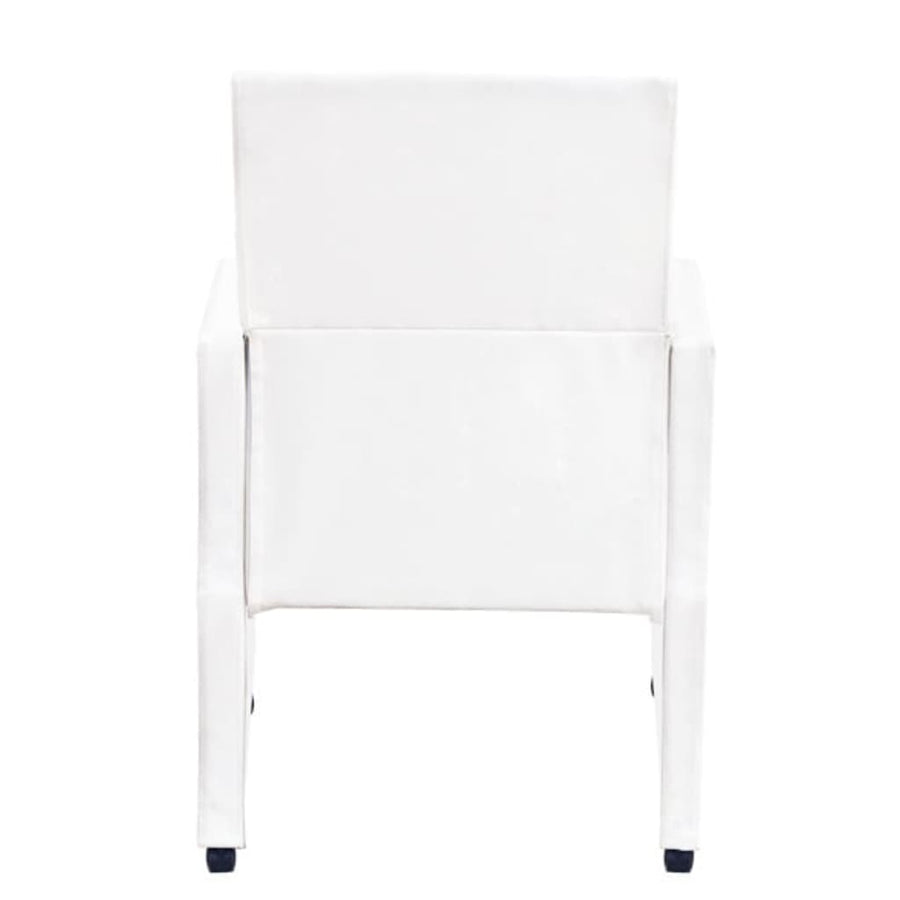Eetkamerstoelen Kunstleer 2 Wit