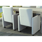 Eetkamerstoelen 2 st kunstleer wit 58.5x65x88 cm