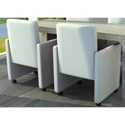 Eetkamerstoelen 2 st kunstleer wit 58.5x65x88 cm
