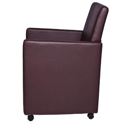 Eetkamerstoelen 2 st kunstleer bruin