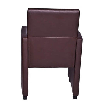 Eetkamerstoelen 2 st kunstleer bruin