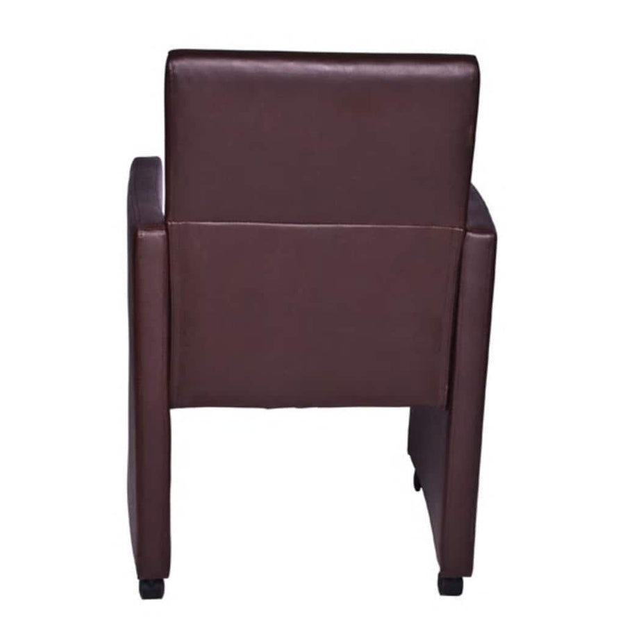 Eetkamerstoelen 2 st kunstleer bruin