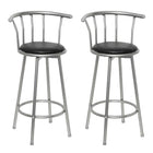 Barstoelen 2 st kunstleer zwart 40x40x99 cm