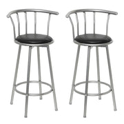 Barstoelen 2 st kunstleer zwart 40x40x99 cm
