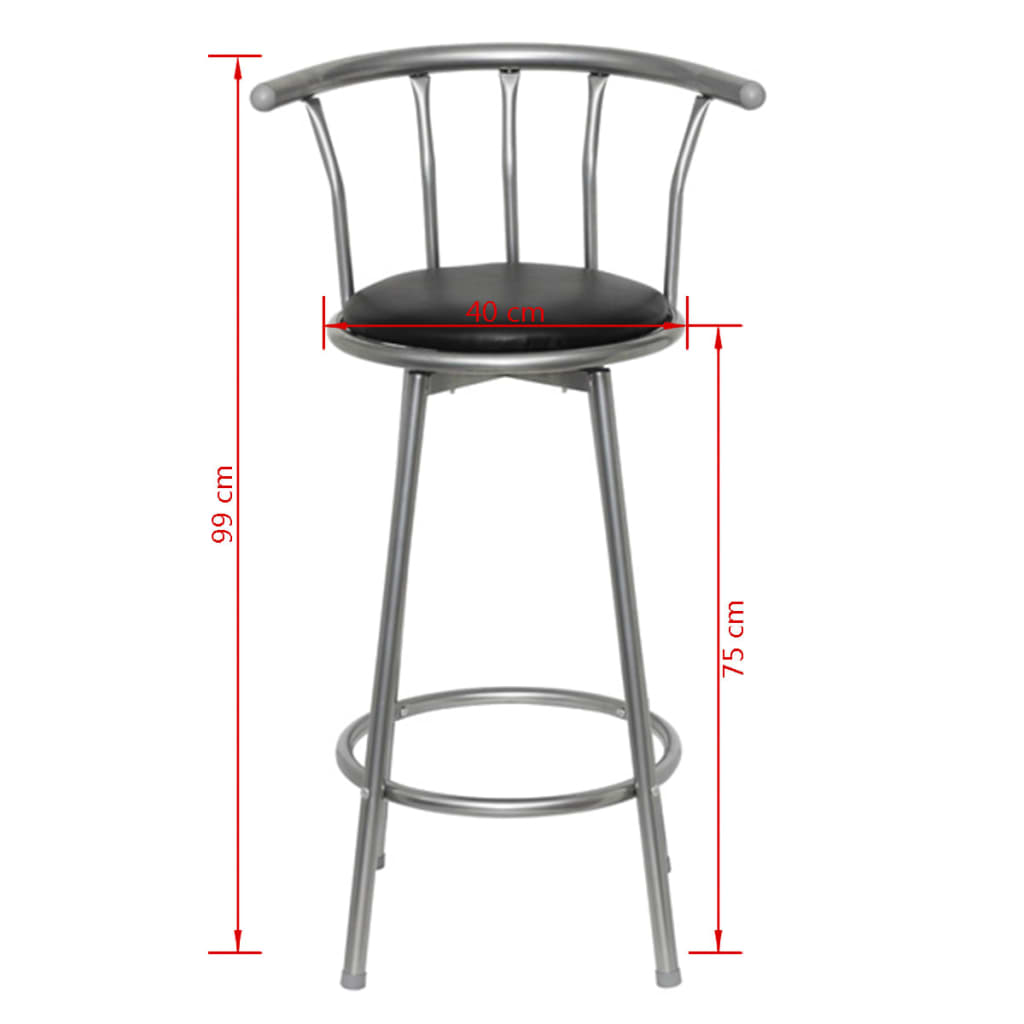 Barstoelen Kunstleer Zwart