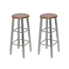 2 metal bar stools with MDF seats