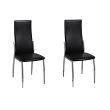 Eetkamerstoelen Kunstleer 2 Zwart