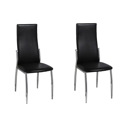 Eetkamerstoelen Kunstleer 2 Zwart