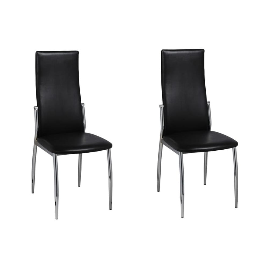 Eetkamerstoelen Kunstleer 2 Zwart