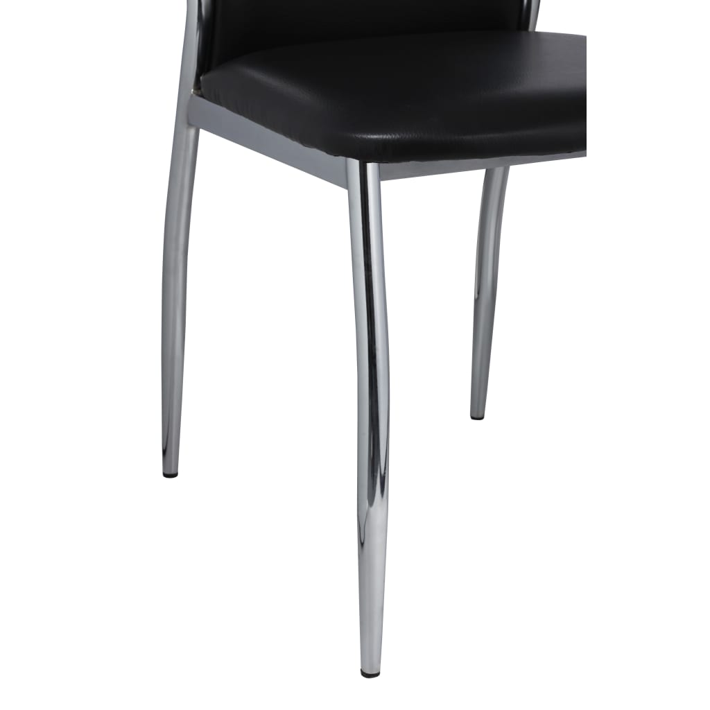Eetkamerstoelen Kunstleer 2 Zwart