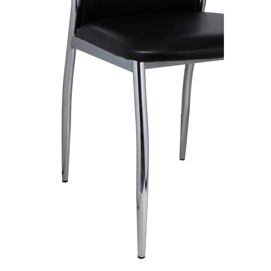 Eetkamerstoelen Kunstleer 2 Zwart