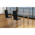 Eetkamerstoelen 2 st kunstleer zwart 54x43x100 cm