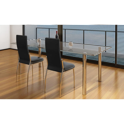 Eetkamerstoelen Kunstleer 2 Zwart