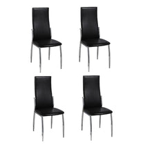 Eetkamerstoelen Kunstleer 4 Zwart