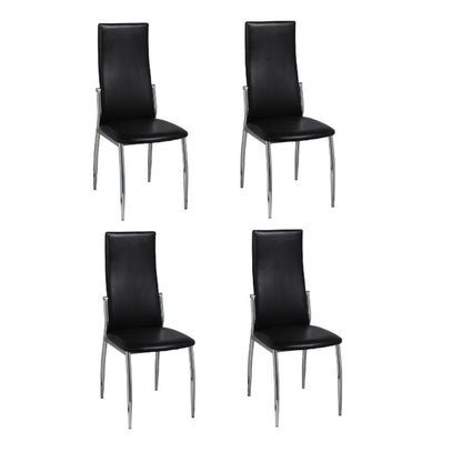 Eetkamerstoelen Kunstleer 4 Zwart