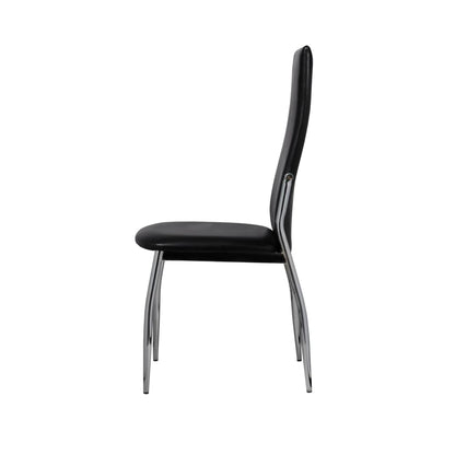 Eetkamerstoelen Kunstleer 4 Zwart