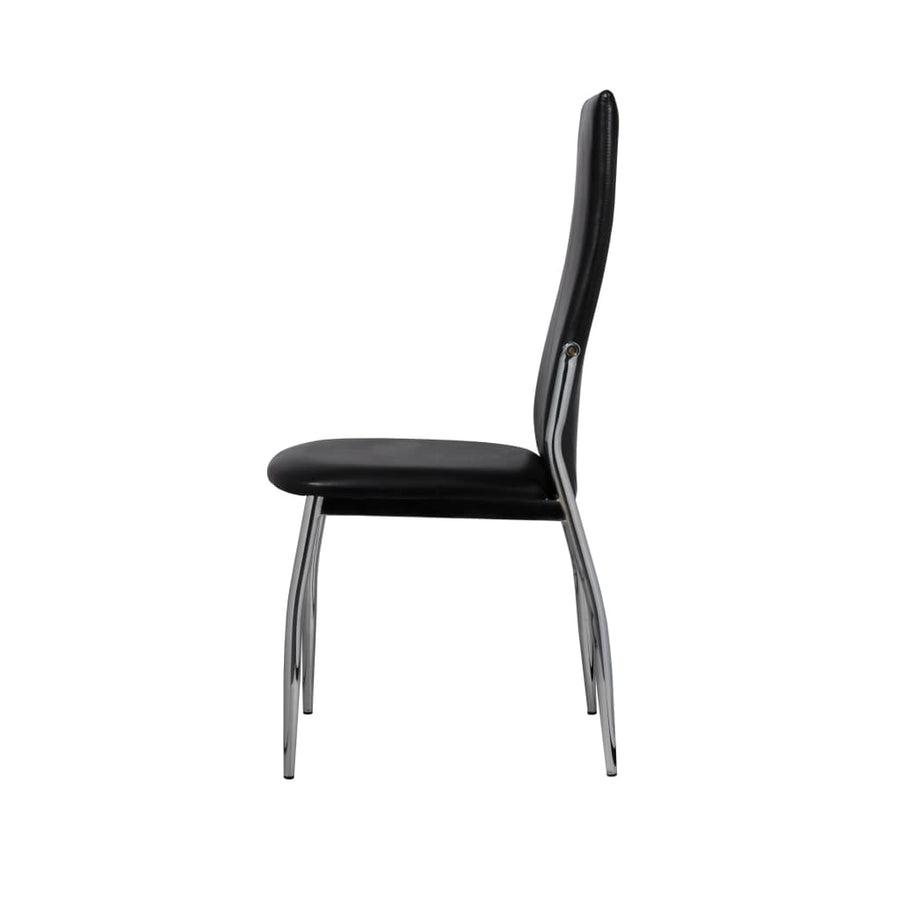 Eetkamerstoelen Kunstleer 4 Zwart