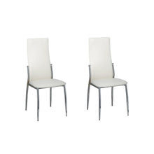 Eetkamerstoelen 2 st kunstleer wit