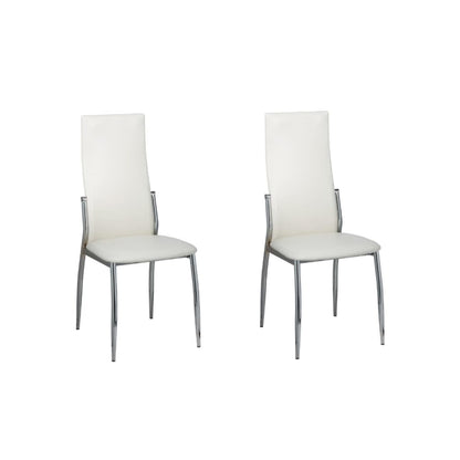 Eetkamerstoelen 2 st kunstleer wit