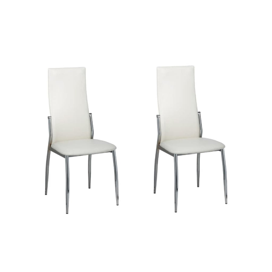 Eetkamerstoelen 2 st kunstleer wit
