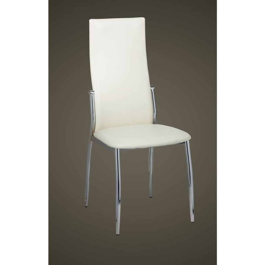 Eetkamerstoelen 2 st kunstleer wit