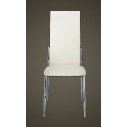 Eetkamerstoelen 2 st kunstleer wit
