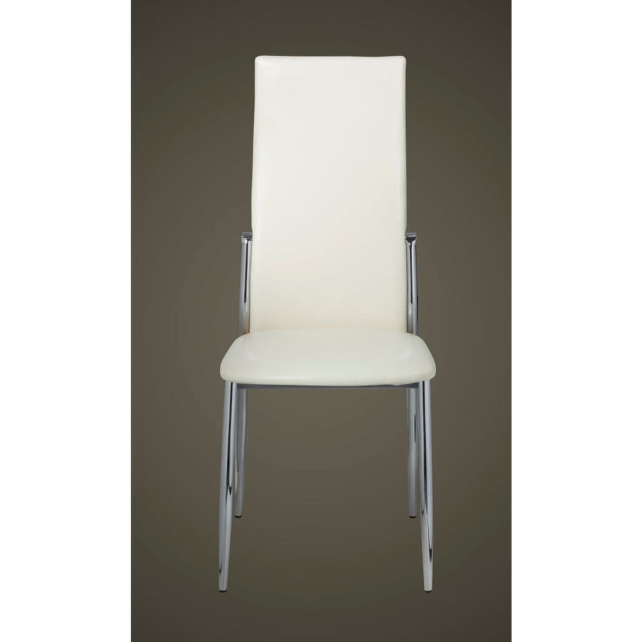 Eetkamerstoelen 2 st kunstleer wit