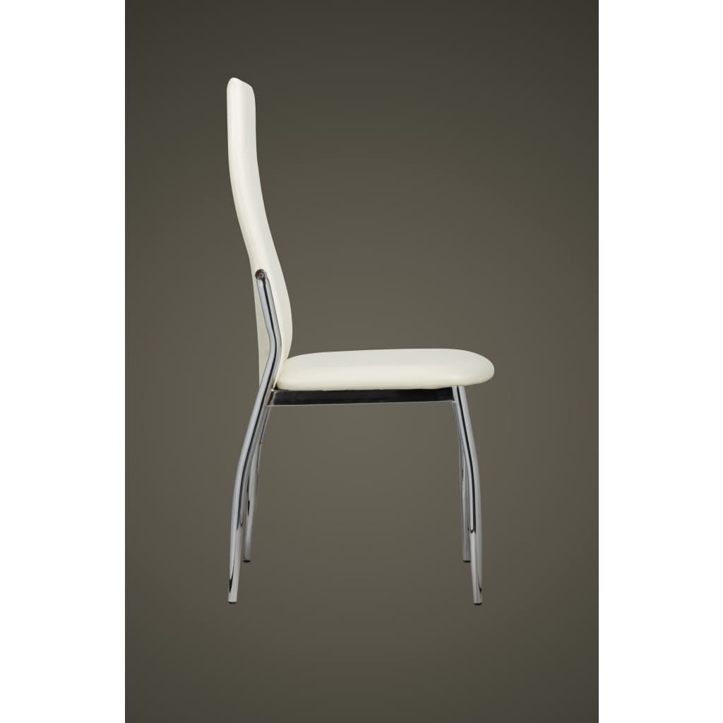 Eetkamerstoelen 2 st kunstleer wit