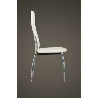Eetkamerstoelen 2 st kunstleer wit