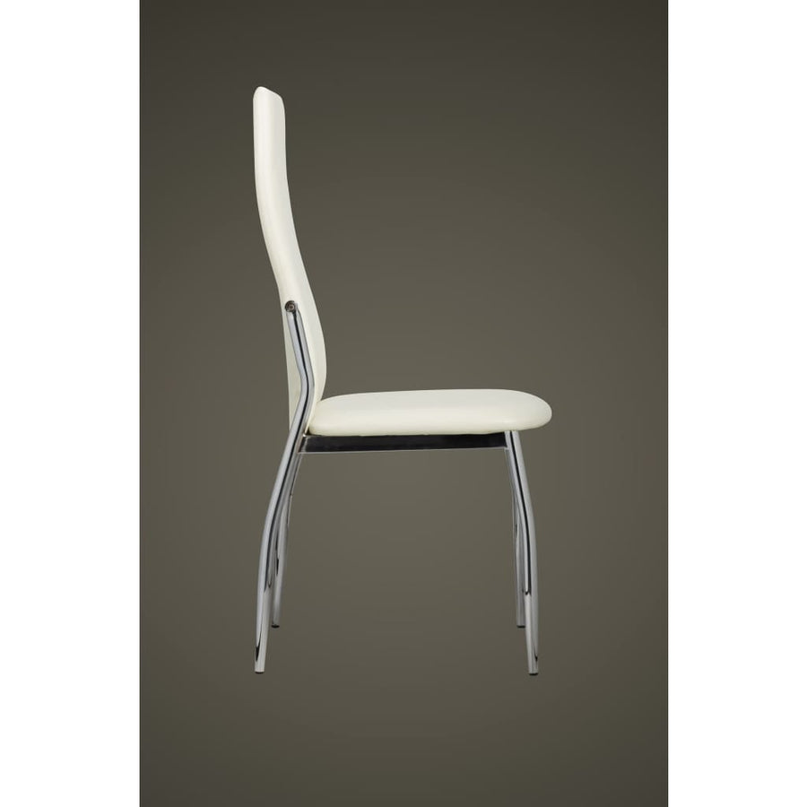 Eetkamerstoelen 2 st kunstleer wit