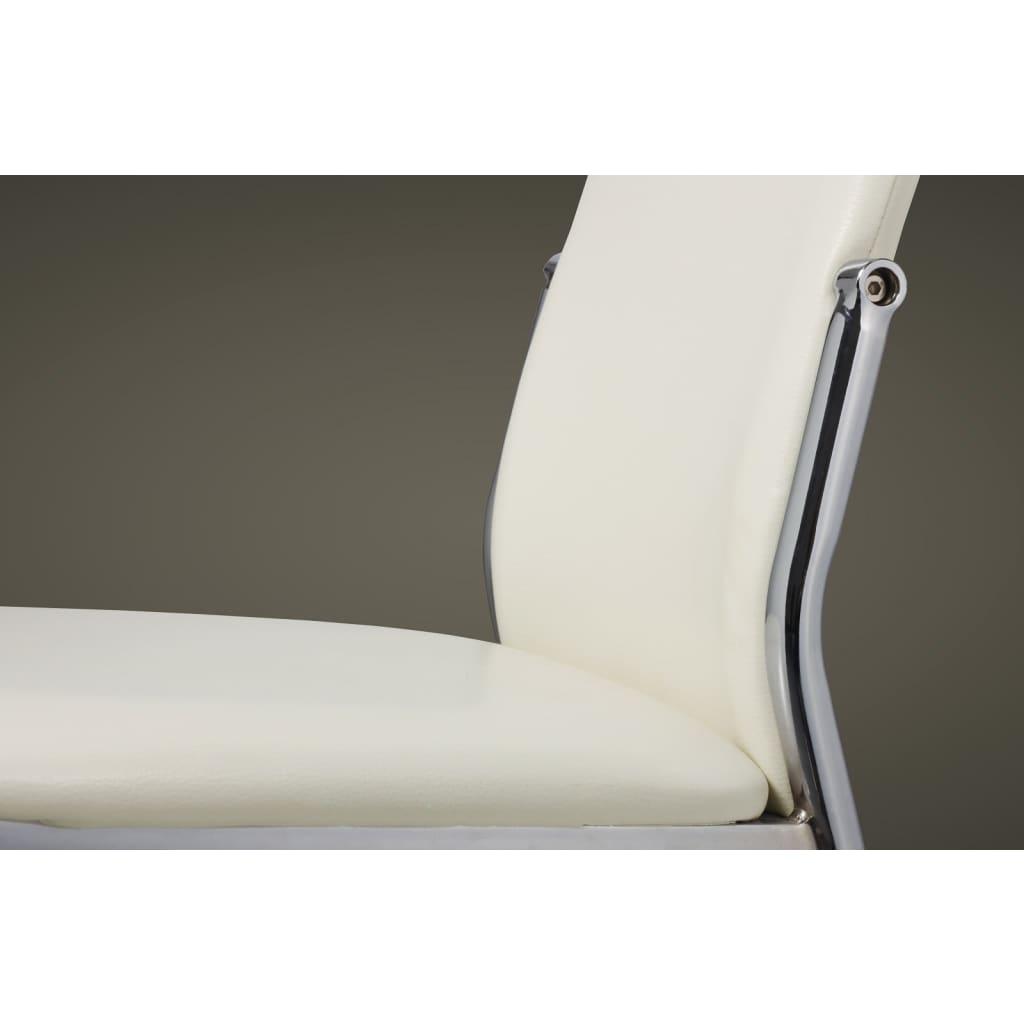 Eetkamerstoelen 2 st kunstleer wit