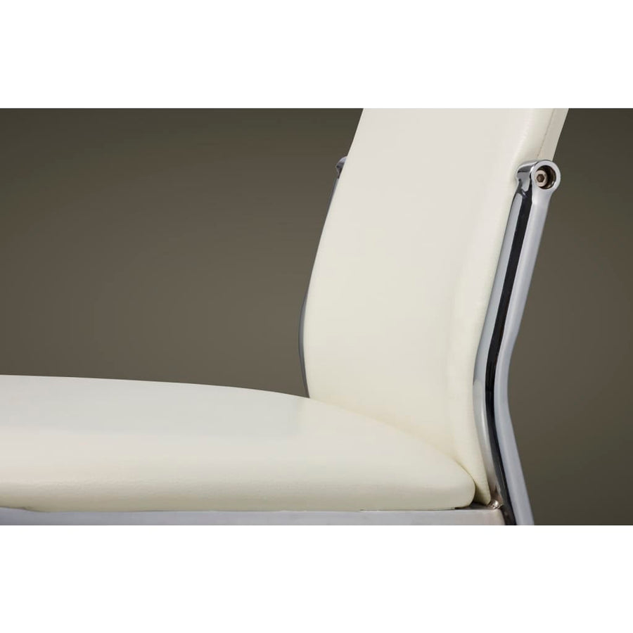 Eetkamerstoelen 2 st kunstleer wit