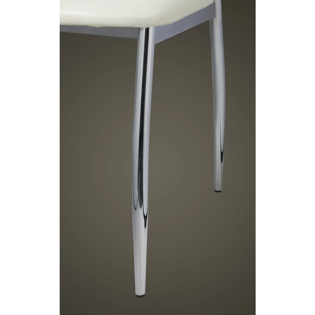 Eetkamerstoelen 2 st kunstleer wit