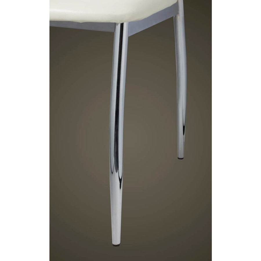 Eetkamerstoelen 2 st kunstleer wit
