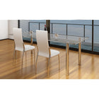 Eetkamerstoelen 2 stuks kunstleer wit 54x43x100 cm