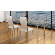 Eetkamerstoelen 2 stuks kunstleer wit 54x43x100 cm