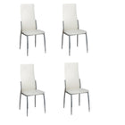 Dining chairs 4 pcs artificial leather white