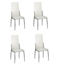 Eetkamerstoelen Kunstleer 4 Wit