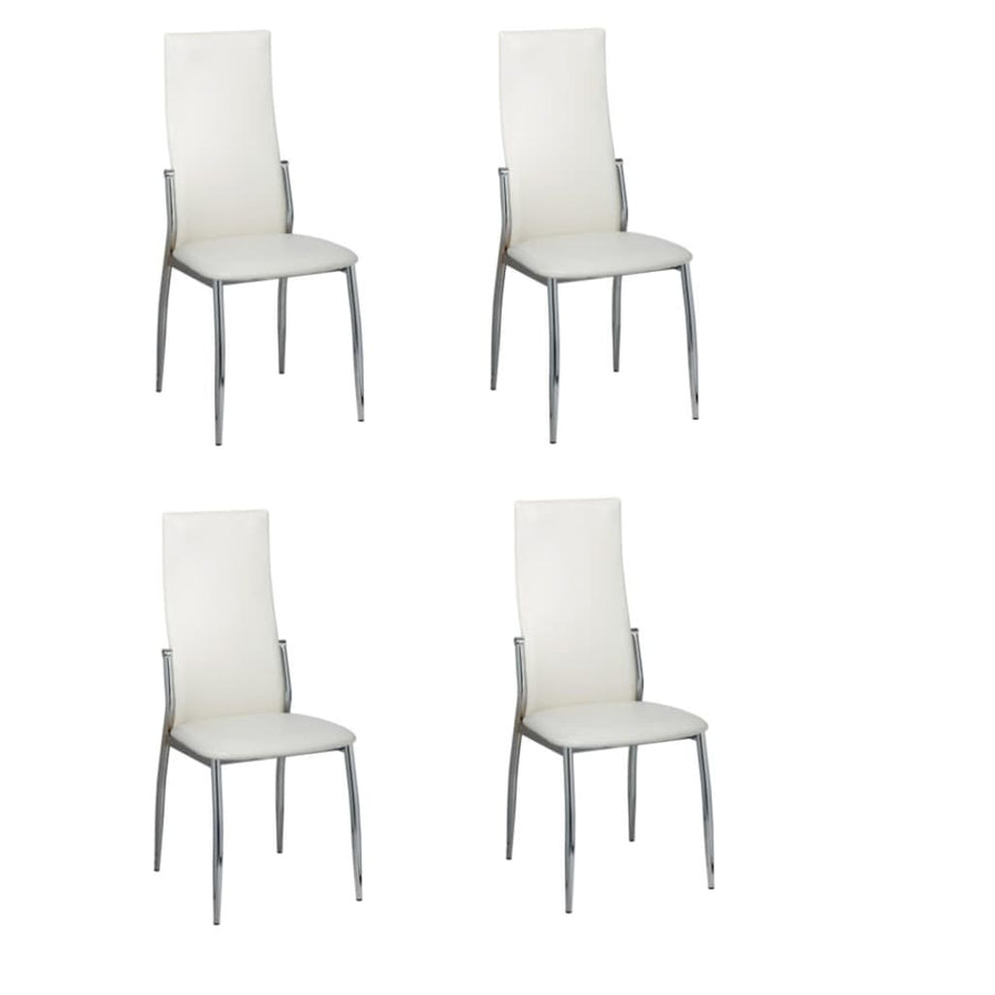 Eetkamerstoelen Kunstleer 4 Wit
