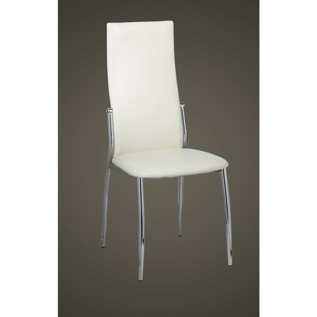 Eetkamerstoelen Kunstleer 4 Wit