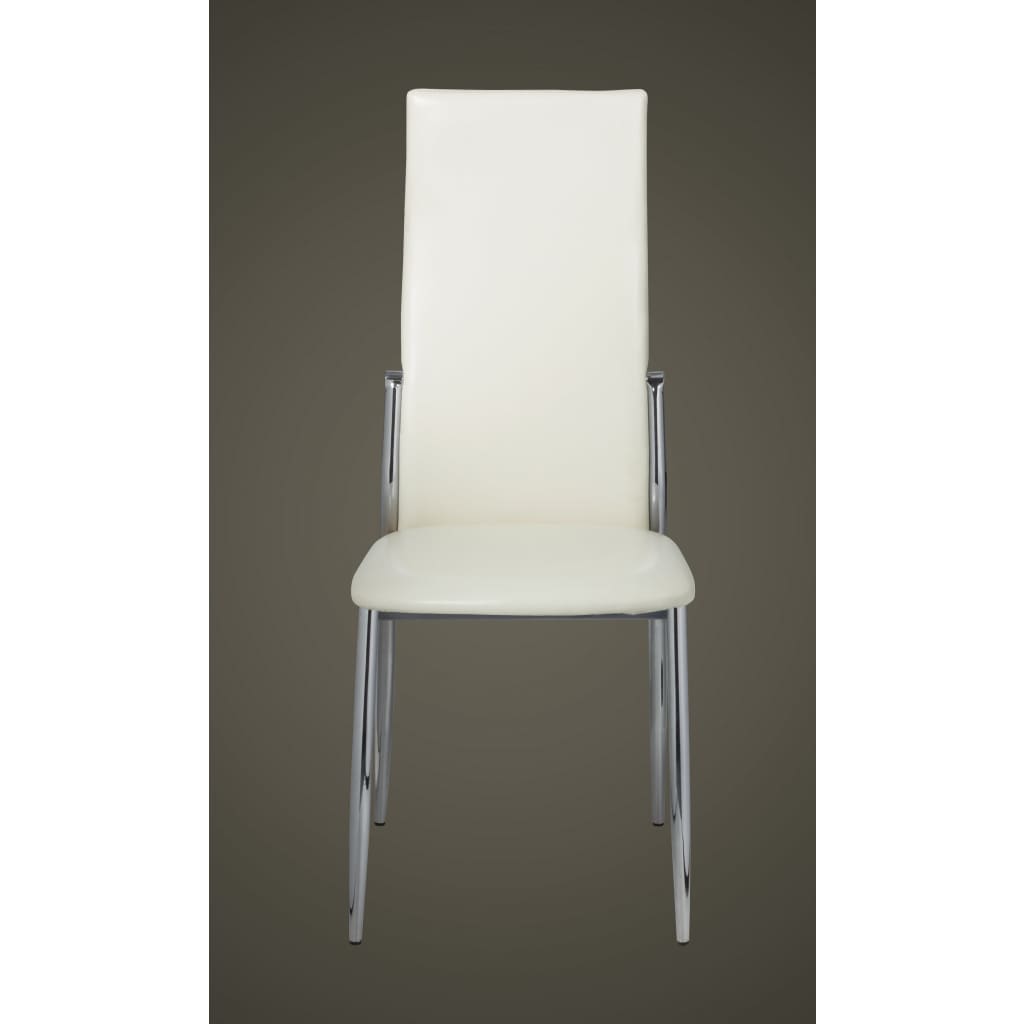 Eetkamerstoelen Kunstleer 4 Wit