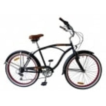 Beachcruiser, Mat Zwart Met Versnellingen