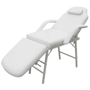 Behandelstoel 185x78x76 cm kunstleer wit