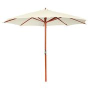 Parasol 300x258 cm zandwit hardhout