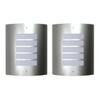 Buitenlamp RVS Falerna 2 stuks zilver