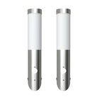 Buitenlamp RVS met sensor set van 2
