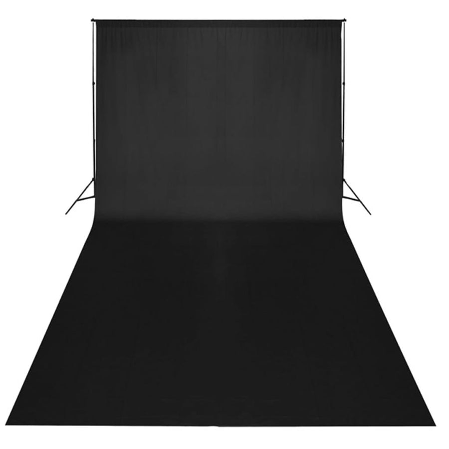 Studioset Met E Achtergrond En Lampen 600X300 Cm Zwart