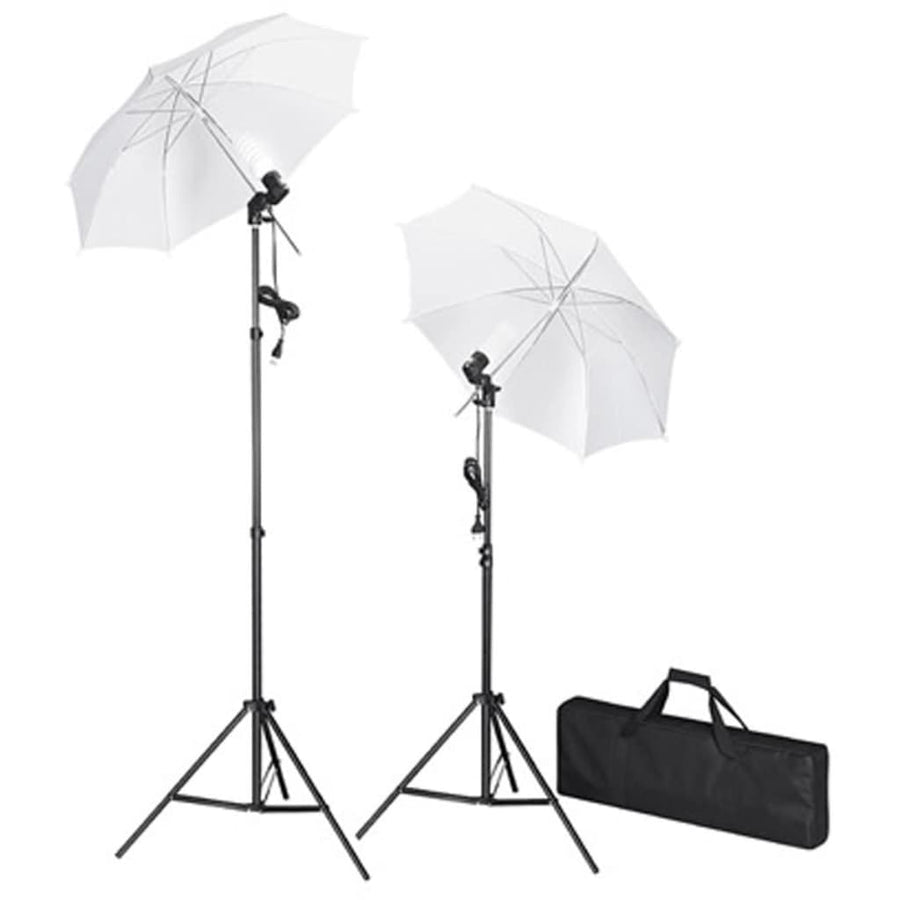 Studioset Met E Achtergrond En Lampen 600X300 Cm Zwart
